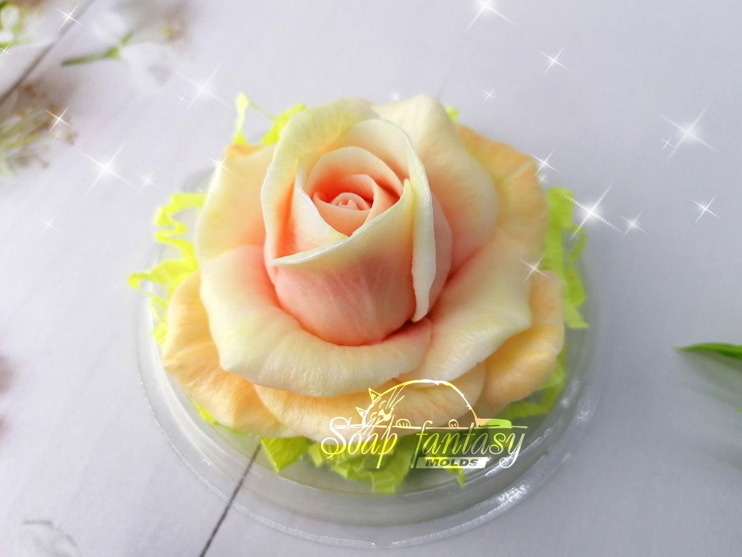 Big rose "Sun City" silicone mold for soap making