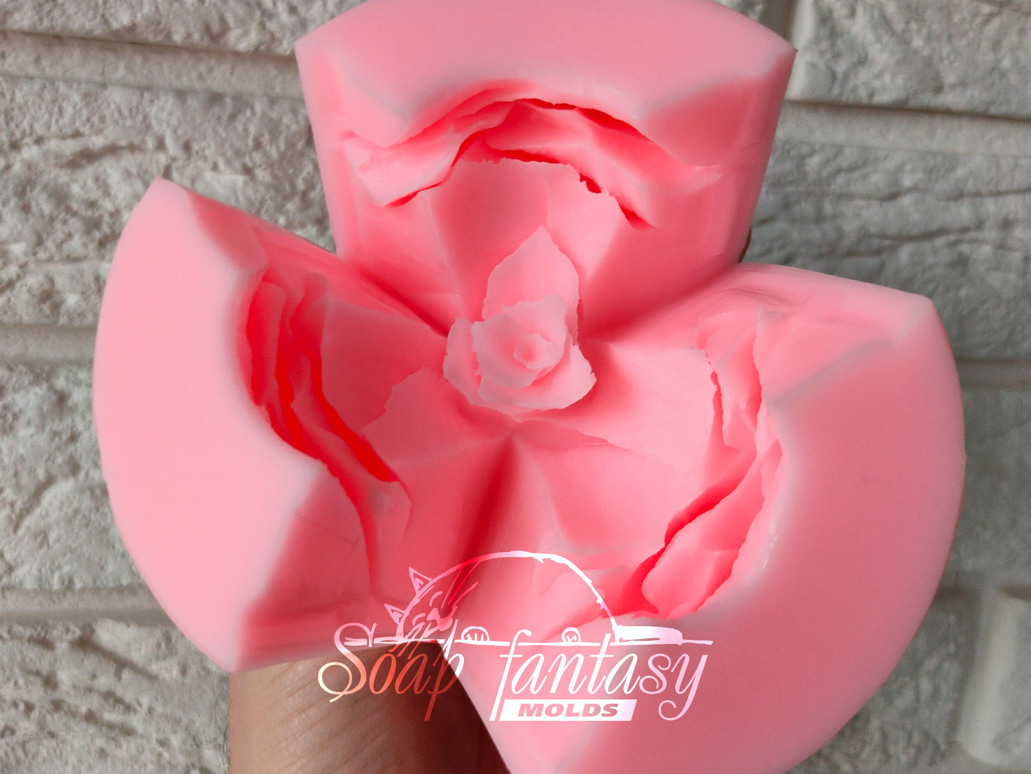 Big rose "Sun City" silicone mold for soap making