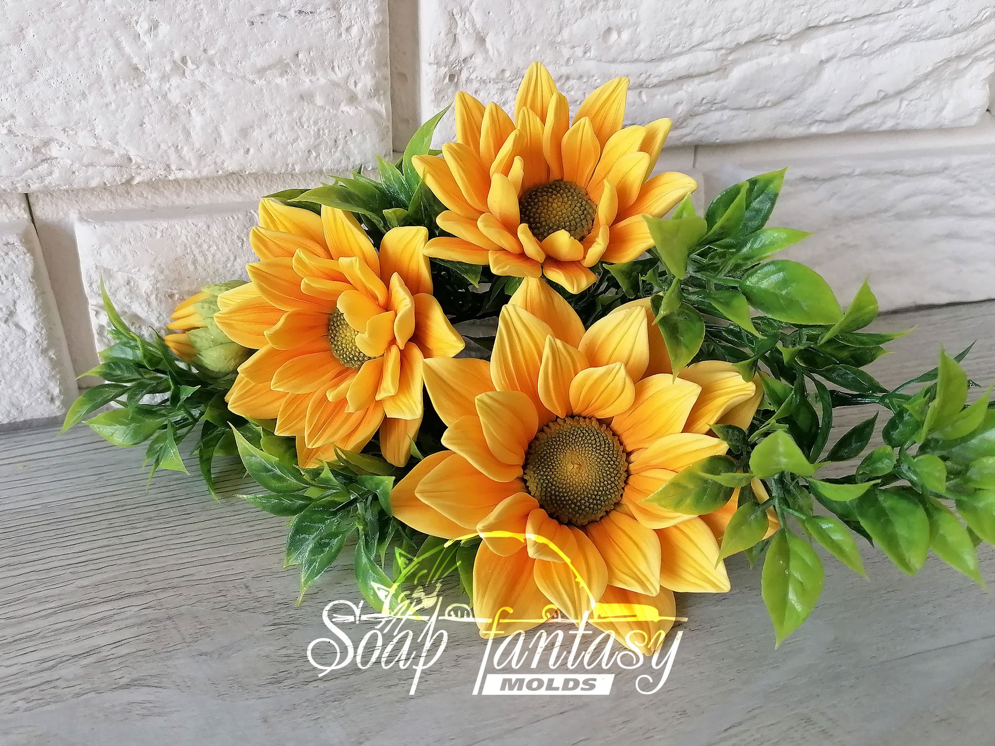 Sunny sunflower silicone mold for soap making