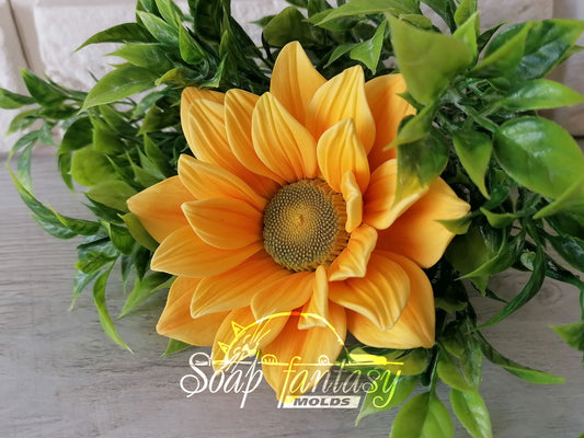 Sunny sunflower silicone mold for soap making