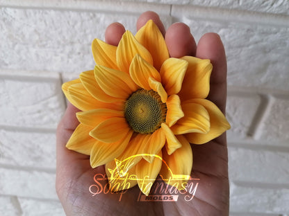 Sunny sunflower silicone mold for soap making
