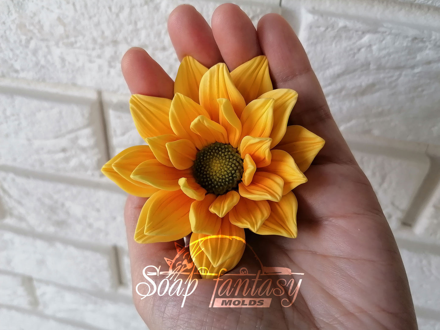 Sunny sunflower silicone mold for soap making