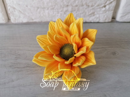 Sunny sunflower silicone mold for soap making