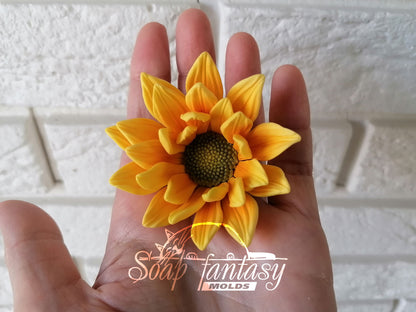 Sunny sunflower silicone mold for soap making