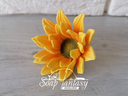 Sunny sunflower silicone mold for soap making