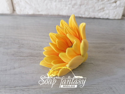 Sunny sunflower silicone mold for soap making