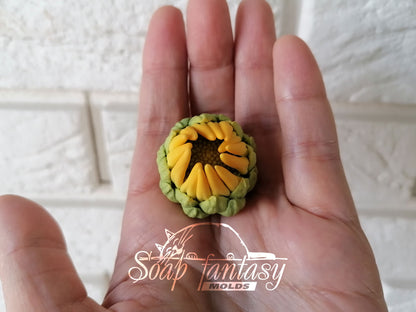 Sunny sunflower silicone mold for soap making