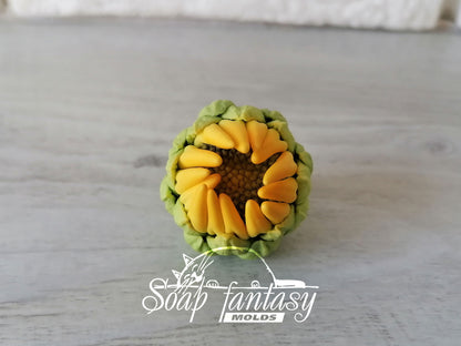 Sunny sunflower silicone mold for soap making