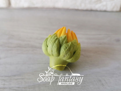 Sunny sunflower silicone mold for soap making