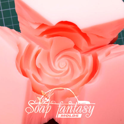 Rose "Sunrise" silicone mold for soap making
