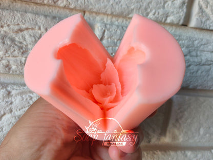 Tulip "Sweetheart" half opened Silicone Soap Mold - for soap making, Craft & Hobby