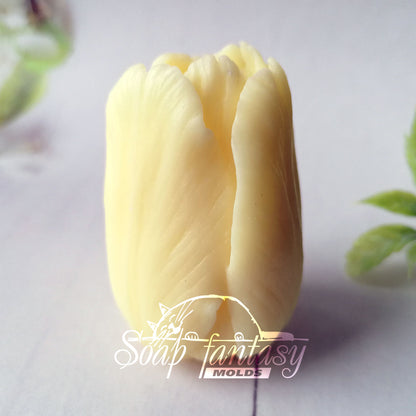 Tulip "Sweetheart" half opened silicone mold for soap making