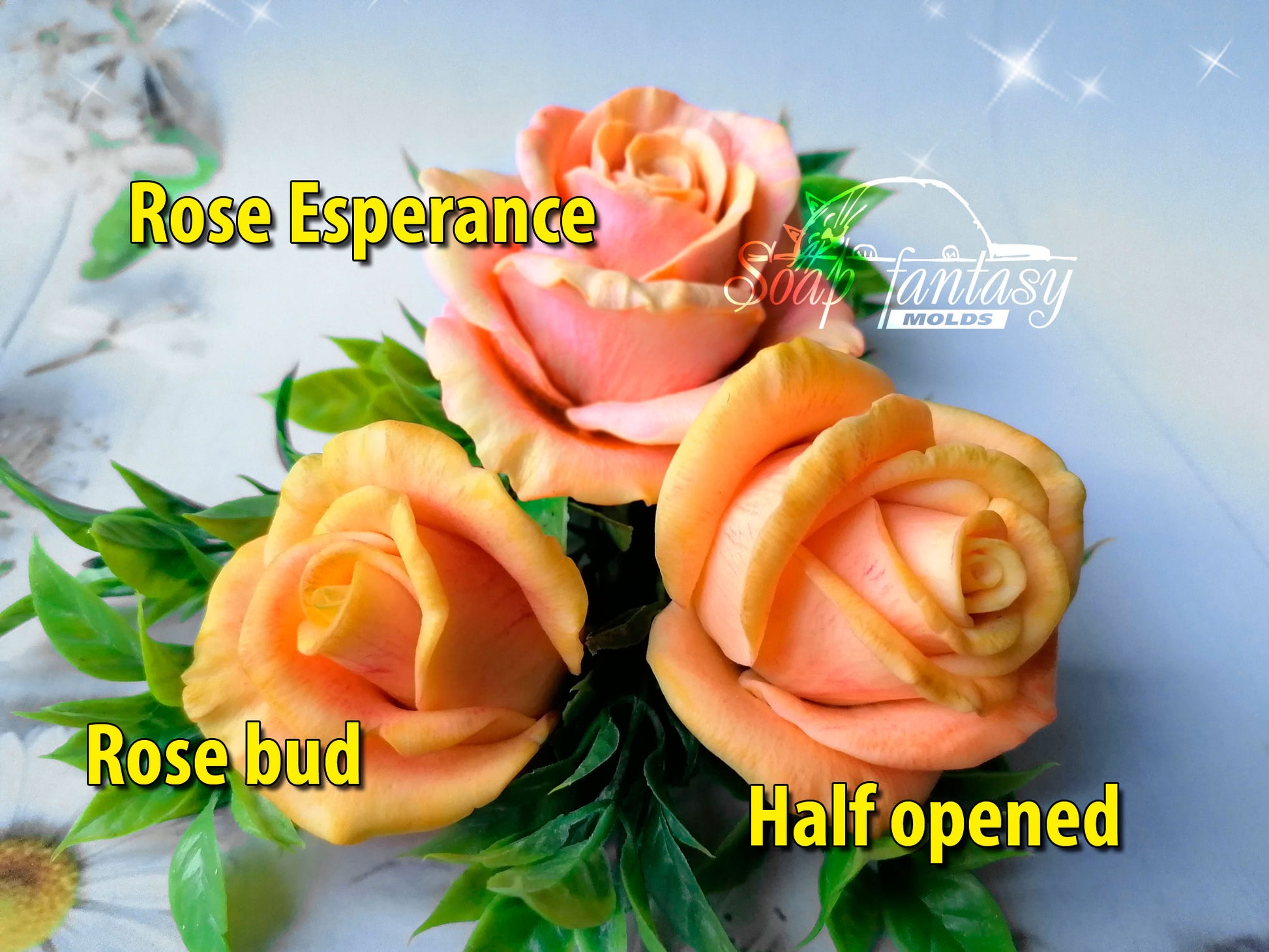 Big rose "Esperanse" silicone mold (mould) for soap making and candle making