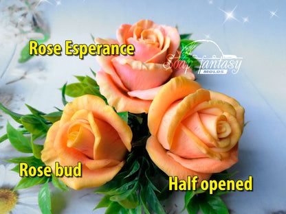 Rosebud "Esperanse" silicone mold for soap making