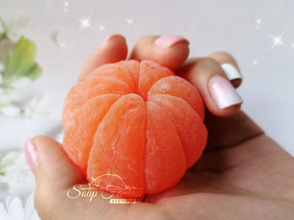 Peeled tangerine silicone mold for soap making