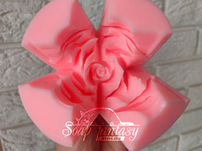 Tiffany White Rose (realistic thin petals) silicone mold for soap making (For experienced craftsmen)