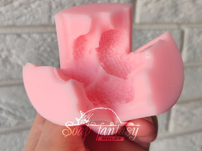 Triple bellis flowers (bouquet insert) silicone mold for soap making