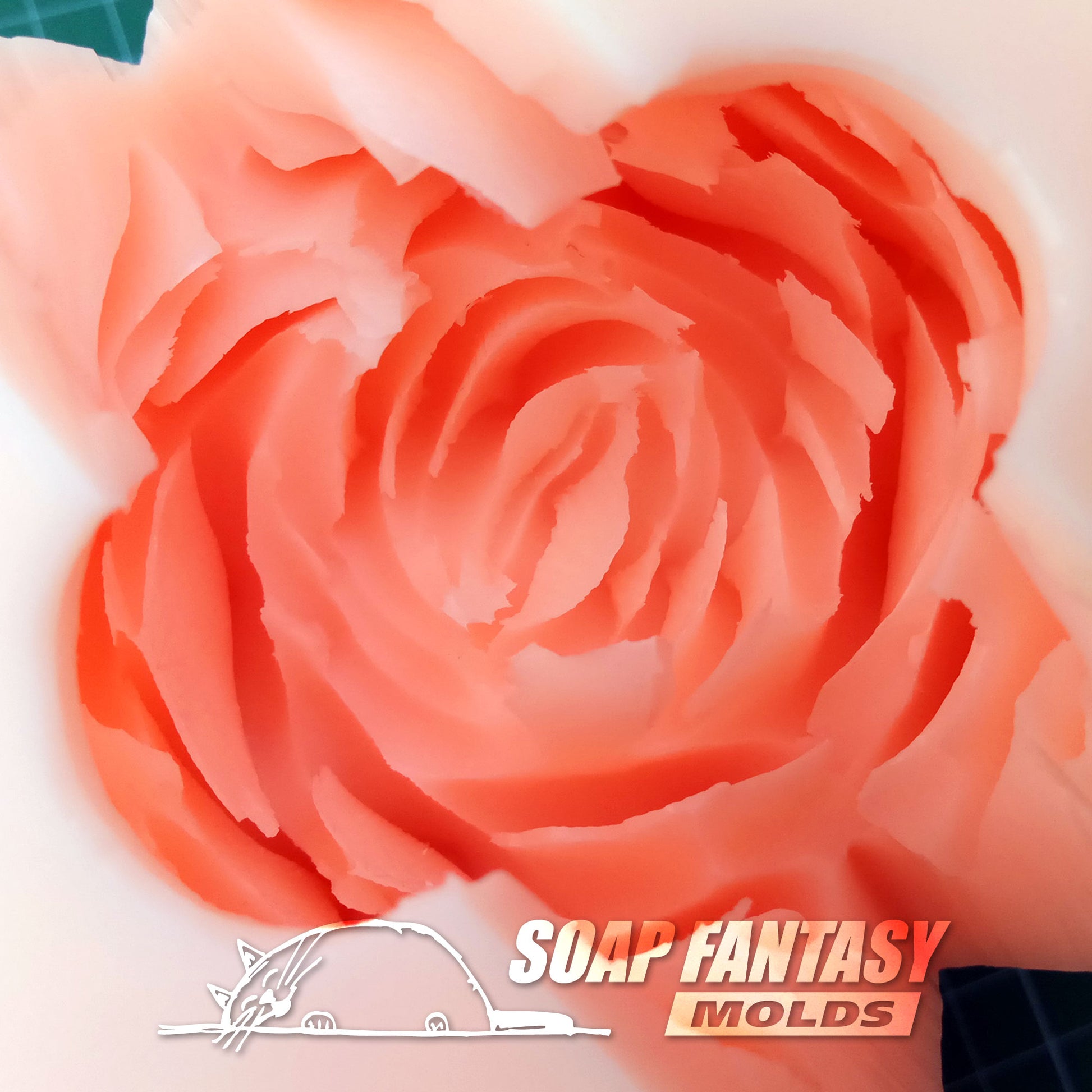 Big rose "Vendela" flowersilicone mold (mould) for soap making and candle making