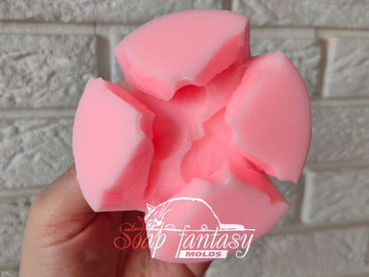 Violet flower silicone mold for soap making