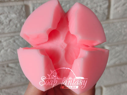 Violet flower silicone mold for soap making