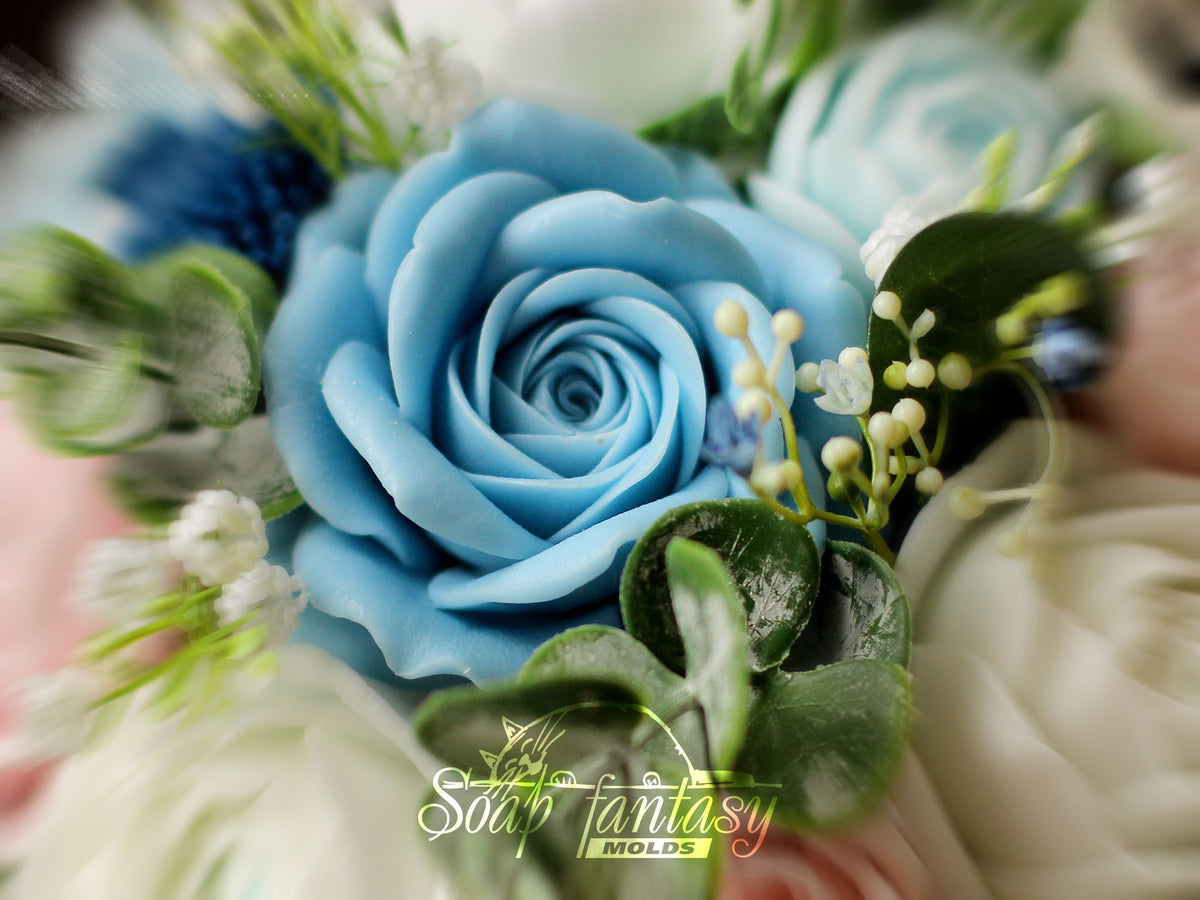 Big Rose «Virginia» Custom Silicone Mold
Professional and Realistic 3D rose silicone mold. 
Flower Soap Molds for soap making, Candle Molds for candle making & Resin Molds for Resin Art.