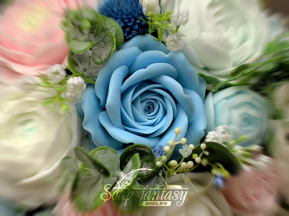 Big Rose «Virginia» Custom Silicone Mold
Professional and Realistic 3D rose silicone mold. 
Flower Soap Molds for soap making, Candle Molds for candle making & Resin Molds for Resin Art.