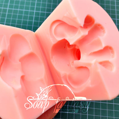 Cute baby elephant silicone mold for soap making