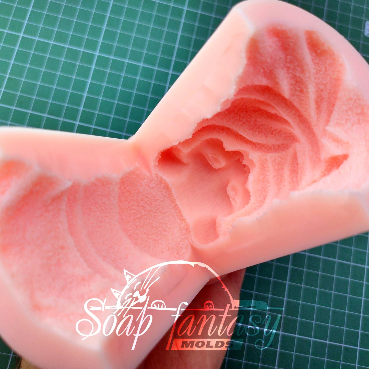 Tiger Cub in a towel silicone mold for soap making
