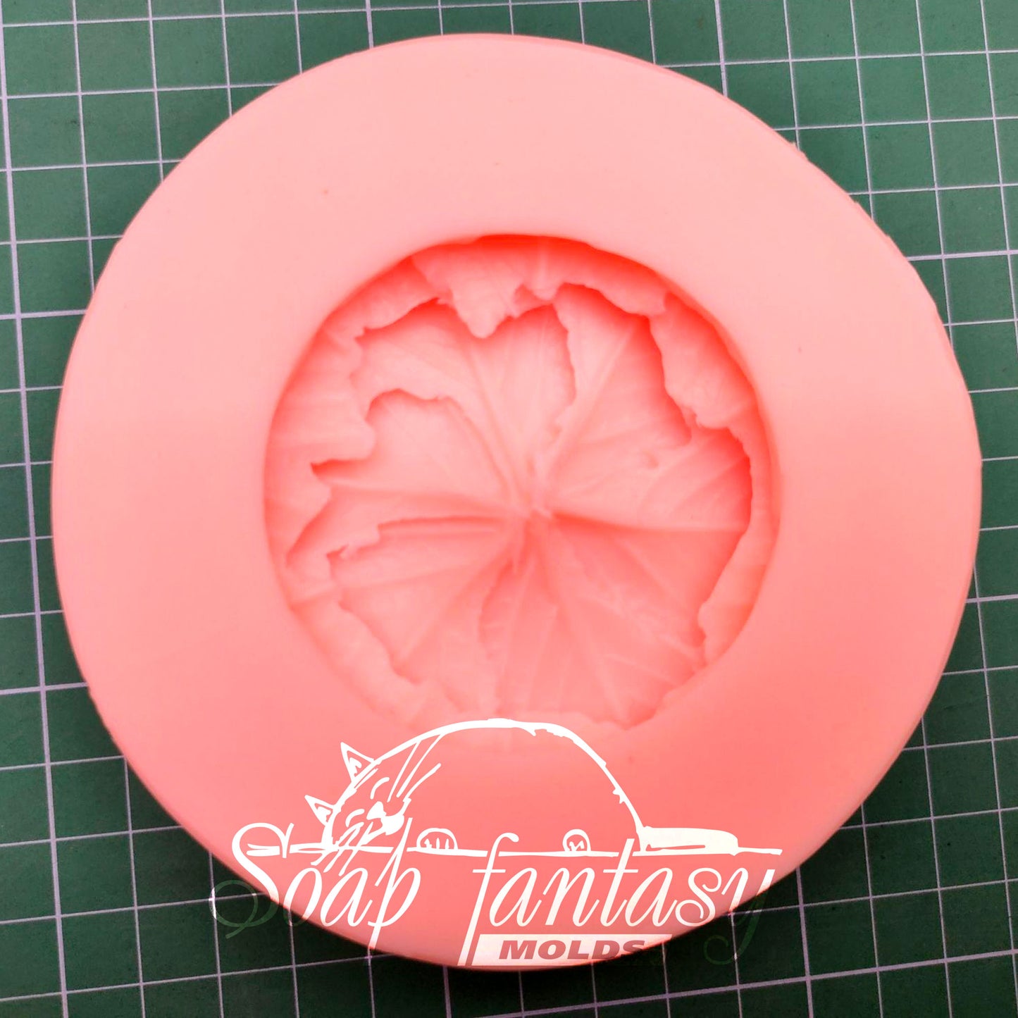 Base of leaves for a flower silicone mold for soap making
