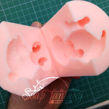 Miss you bunny silicone mold for soap making