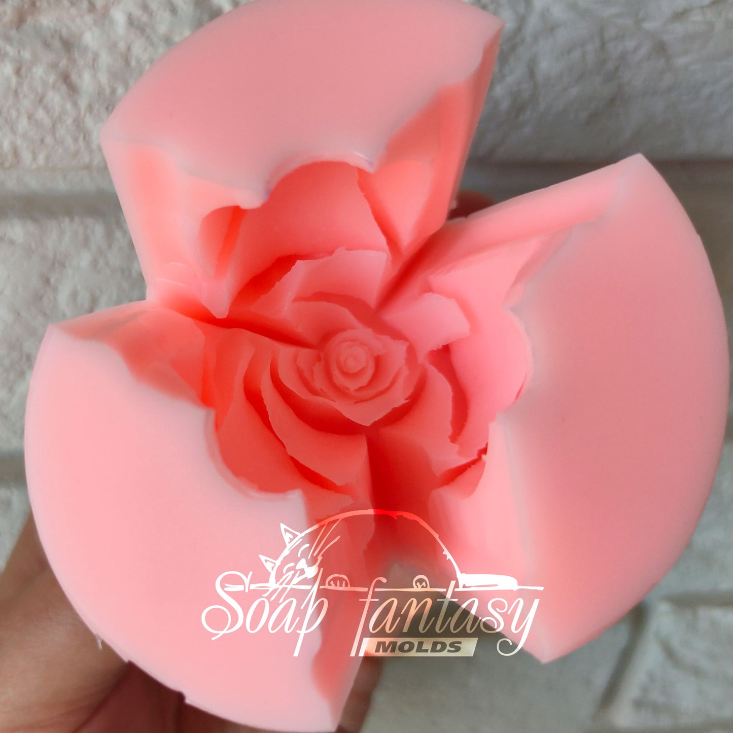 Rose "Sapphire" silicone mold for soap making