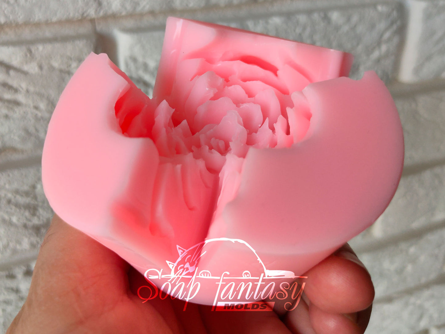 Peony (mini) flower silicone mold for soap making