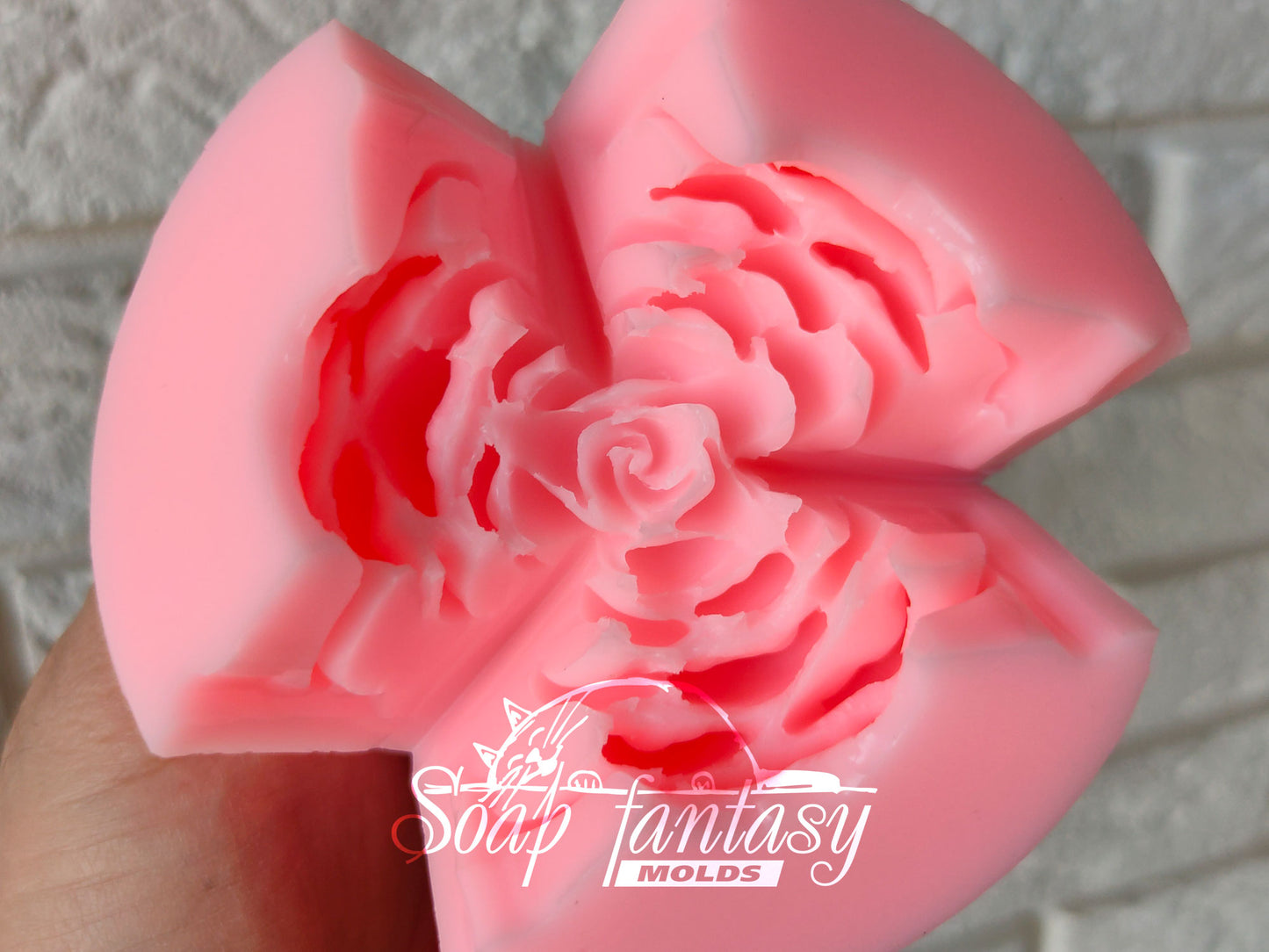 Peony (mini) flower silicone mold for soap making