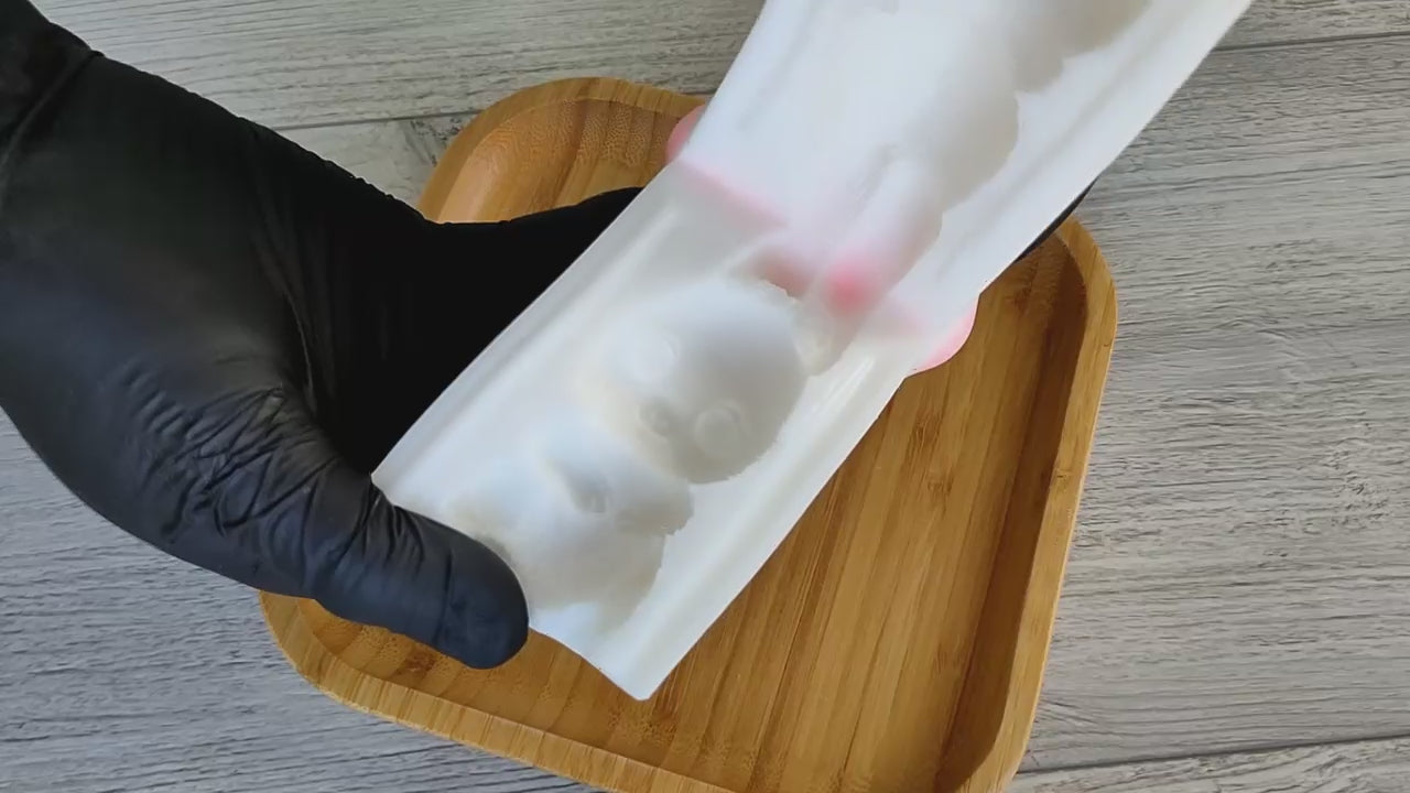 3D Easter Bunny Chocolate Mold, Rabbit Silicone Mold, Food Grade Mold for Chocolate & Fondant