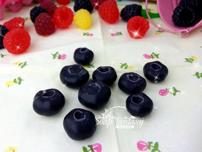 Small custom set of berries silicone mold for soap making