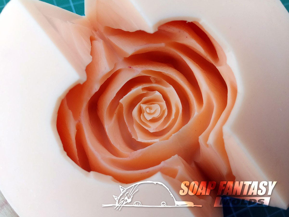 Rose (medium) silicone mold for soap making