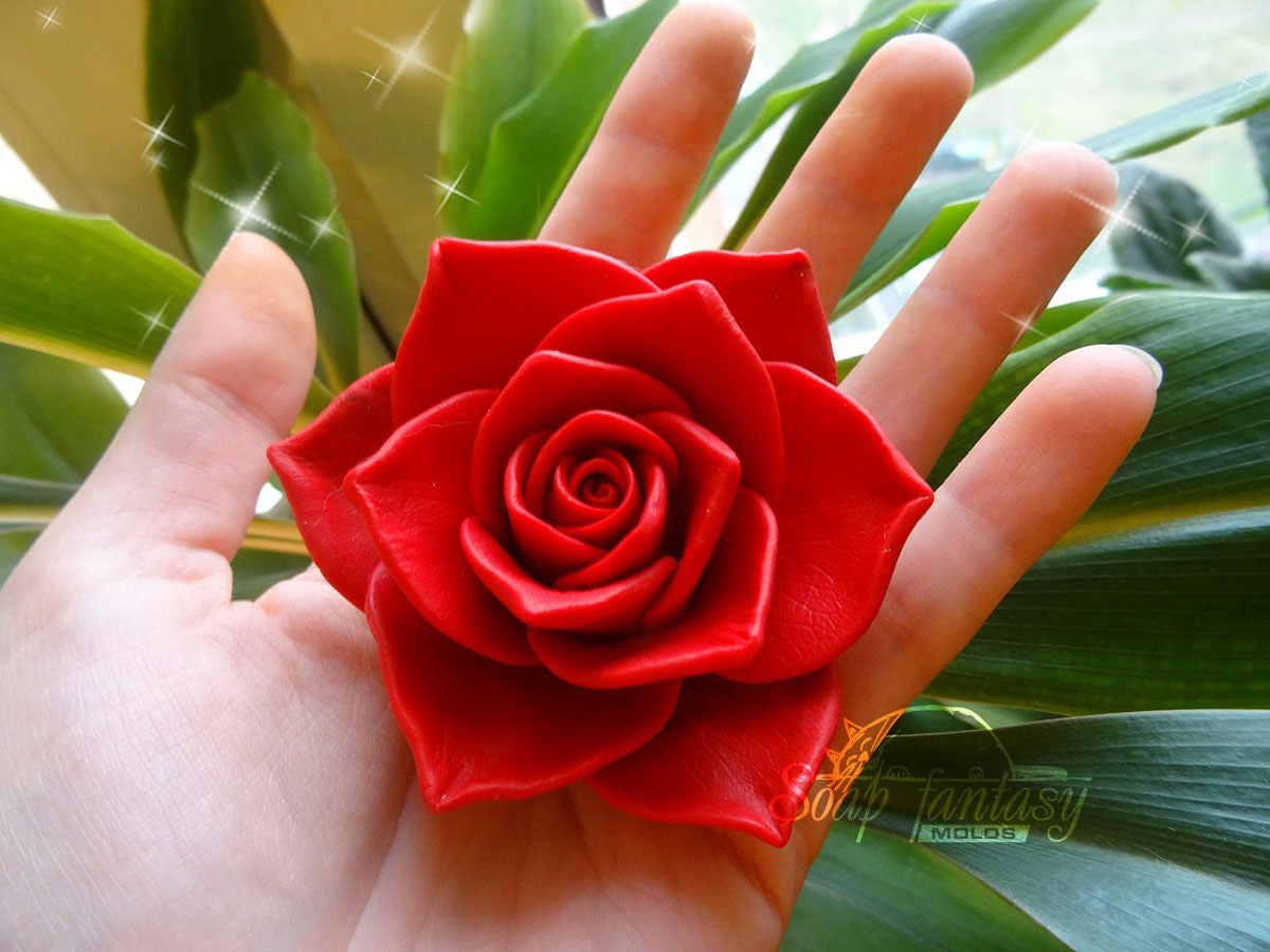 Rose (medium) silicone mold for soap making