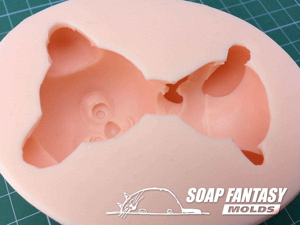 Panda bear (boy&girl) silicone mold for soap making