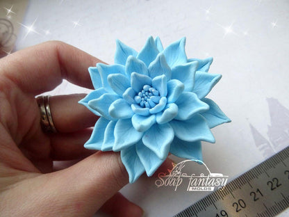 Dahlia 2 (mini) flower silicone mold for soap making