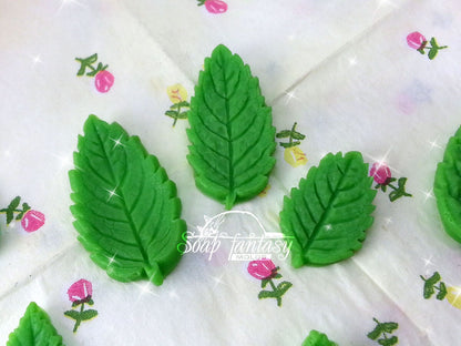 Flat 2D leafs custom set (6 pieces) silicone mold for soap making