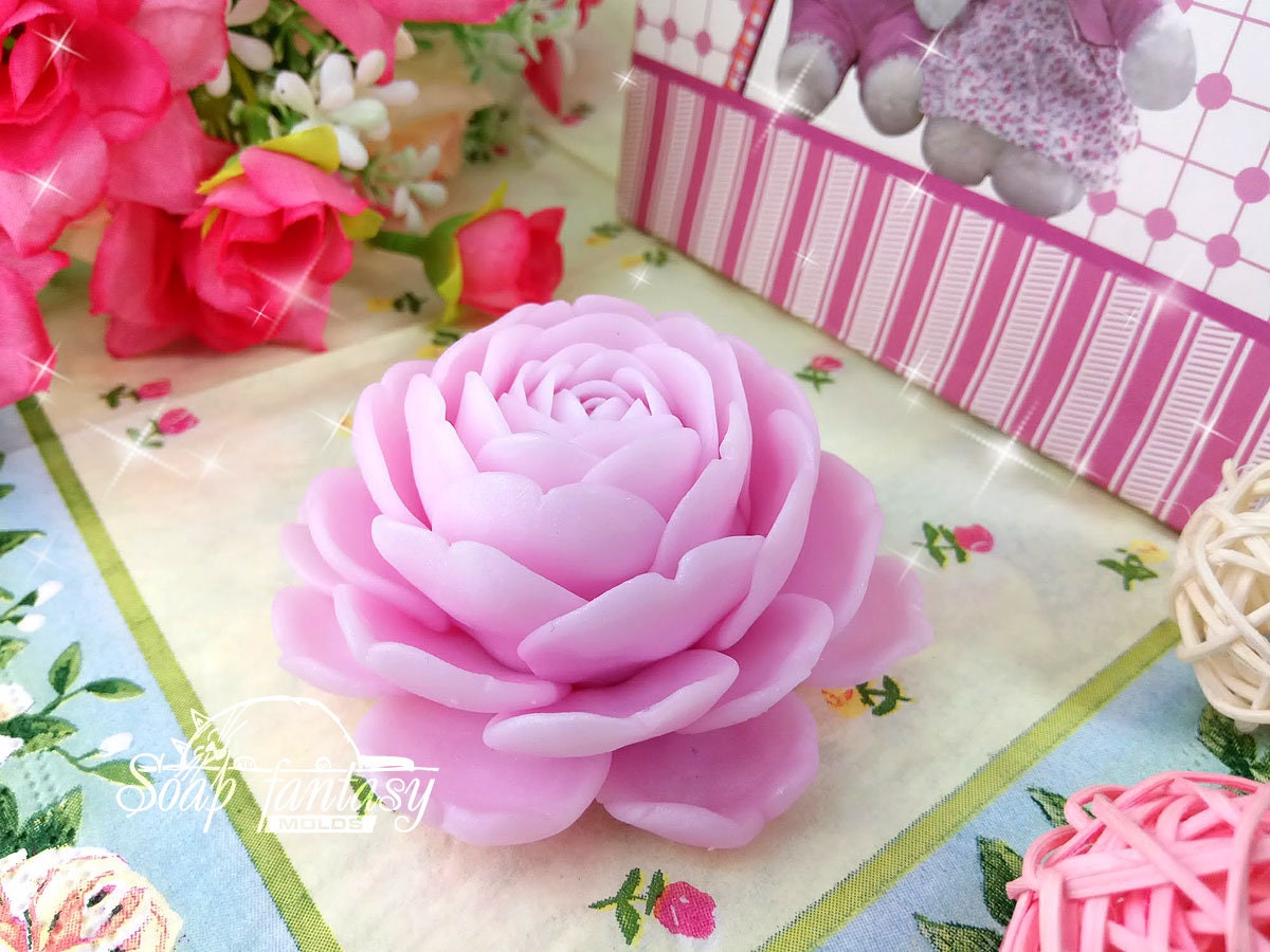 Camellia flower silicone mold for soap making