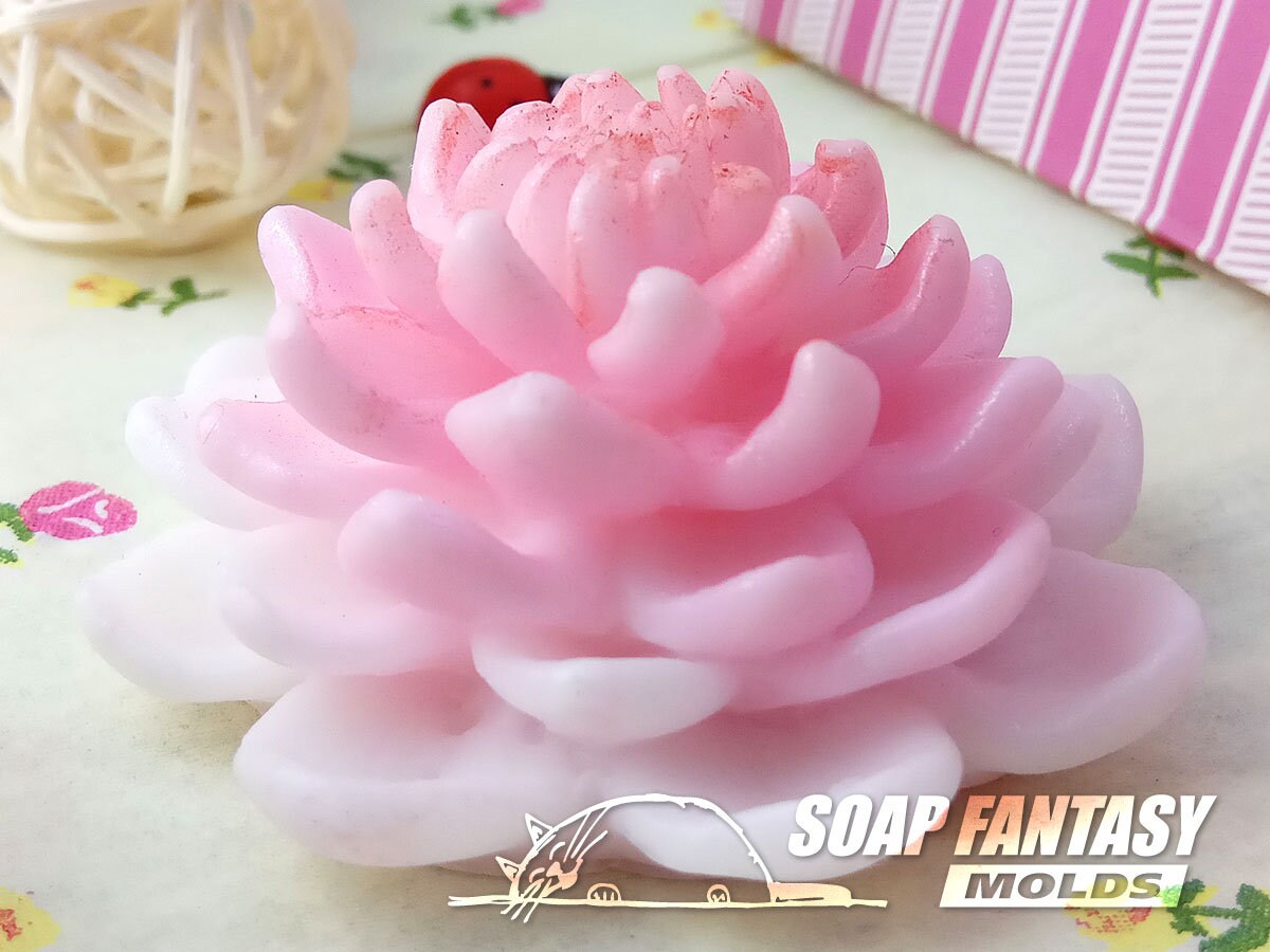 Dahlia 1 (mini) flower silicone mold for soap making