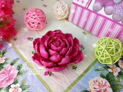 Peony (mini) flower silicone mold for soap making