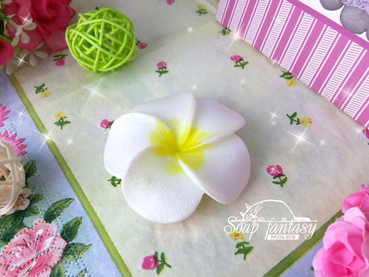 Plumeria flower silicone mold for soap making