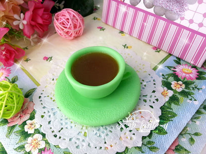 Cup and saucer (mini) silicone mold for soap making
