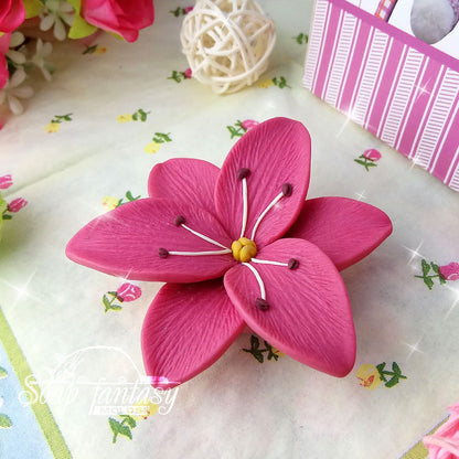 Lily stargazer flower (mini) silicone mold for soap making