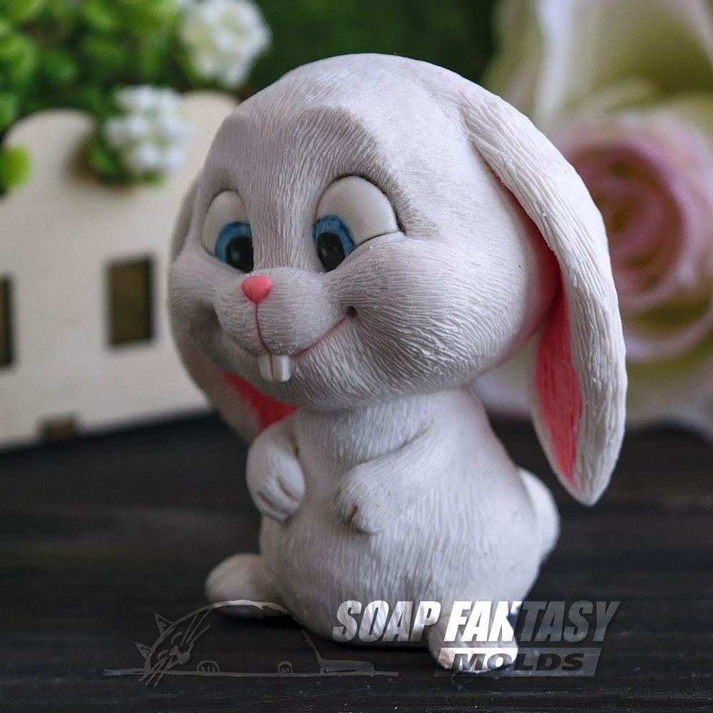 Snowball the Rabbit silicone mold for soap making