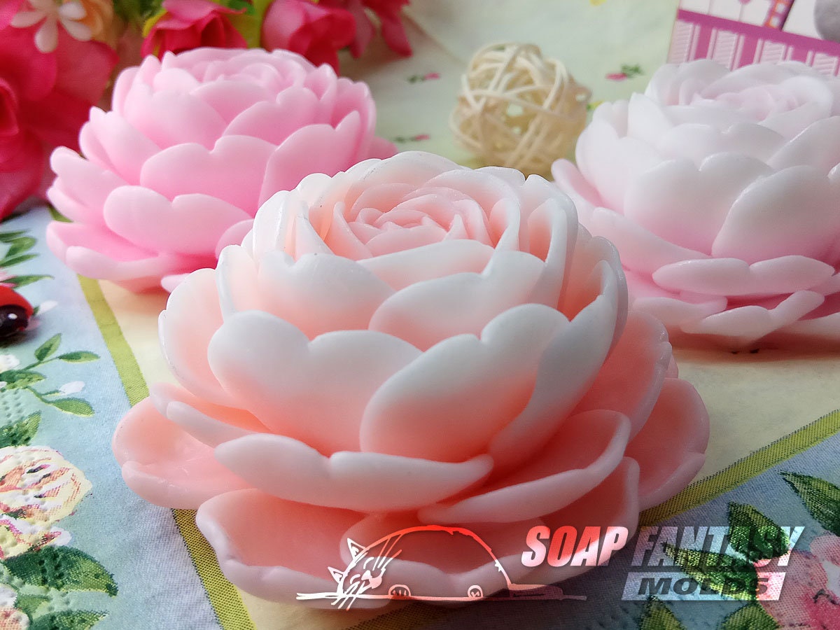 Camellia flower silicone mold for soap making