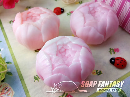 Peony bud silicone mold for soap making