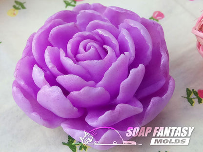 Peony (mini) flower silicone mold for soap making